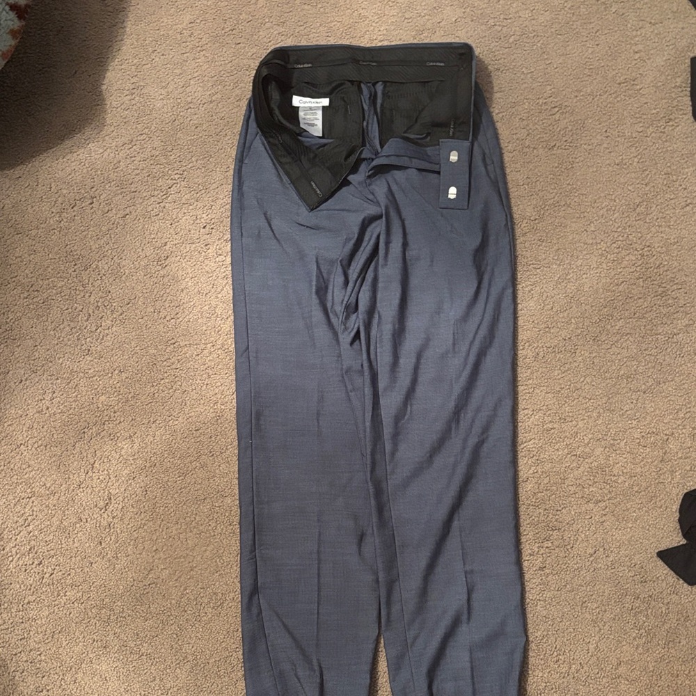 Calvin Klein Kids Formal Blue Pants